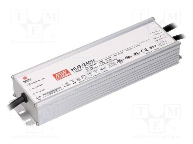 Power supply: switched-mode; LED; 241.2W; 36VDC; 6.7A; 90÷305VAC