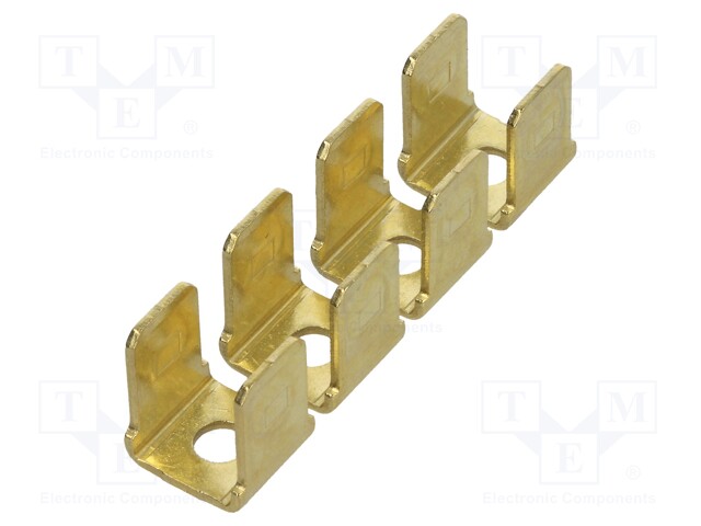 Terminal: flat; 6.4mm; 0.8mm; male; M3; 8x terminal,double; screw