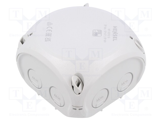 Enclosure: junction box; X: 93mm; Y: 93mm; Z: 62mm; IP66,IP67; grey