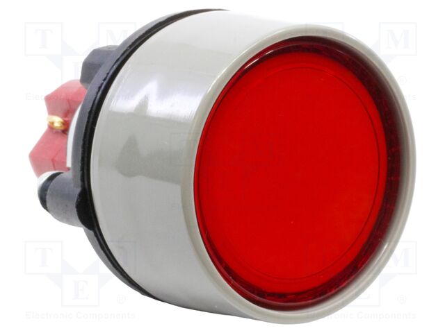 Switch: push-button; Pos: 2; SPST NC + NO; 6A/24VDC; 5A/250VAC; red