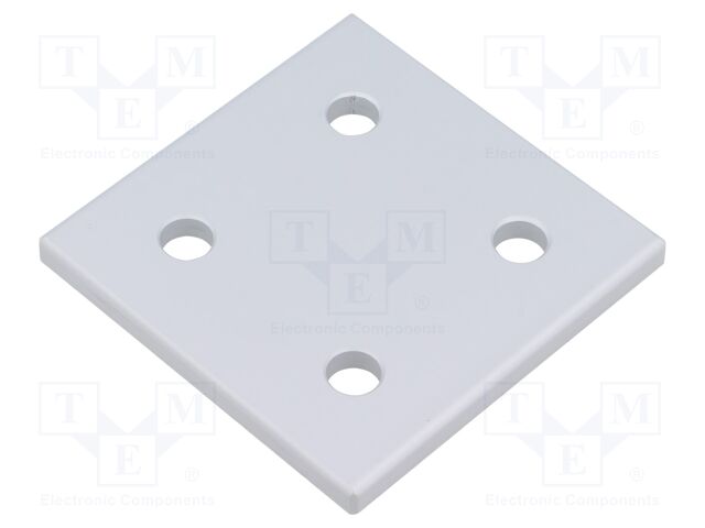 Flat bar; for profiles; W: 76mm; H: 6mm; L: 76mm; aluminium