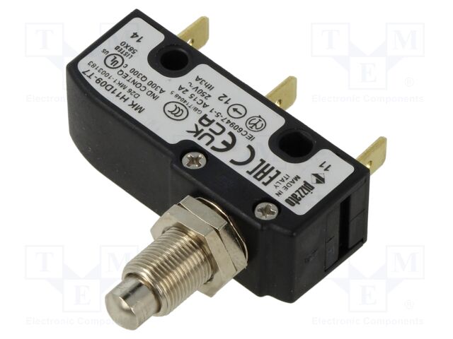 Microswitch SNAP ACTION; 16A/250VAC; with pin; SPDT; Pos: 2; MK