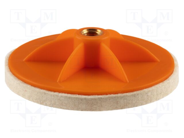 Felt polishing disk; Mounting: M14; Ø125x10mm