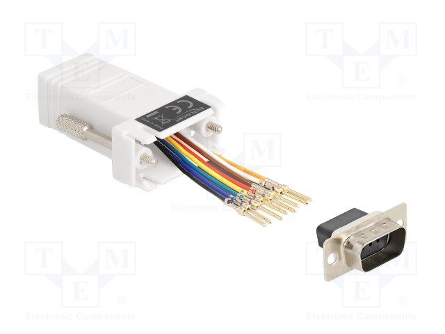 Adapter; D-Sub 9pin plug,RJ45 socket; white