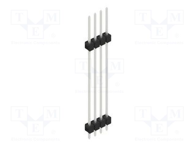 Connector: pin strips; pin header; male; PIN: 4; 2.54mm; THT; 1x4