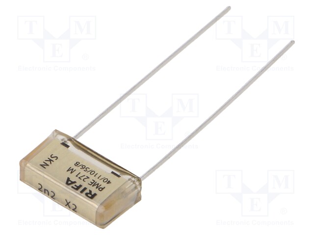 Capacitor: paper; X2; 2.2nF; 275VAC; 10.2mm; ±20%; THT; 630VDC