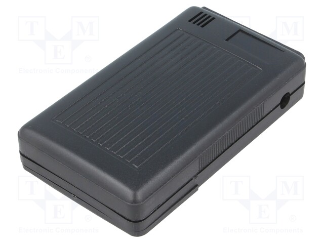 Enclosure: specialist; X: 55mm; Y: 95mm; Z: 22mm; ABS; black; screwed
