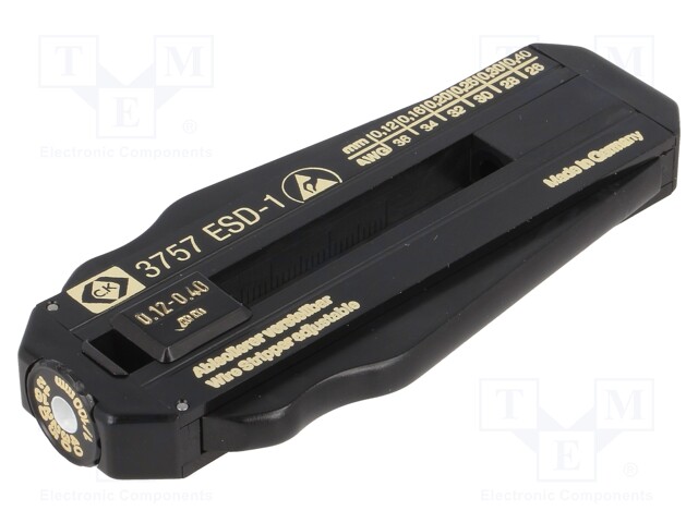 Stripping tool; Wire: round; Version: ESD; Øcable: 0.12÷0.4mm