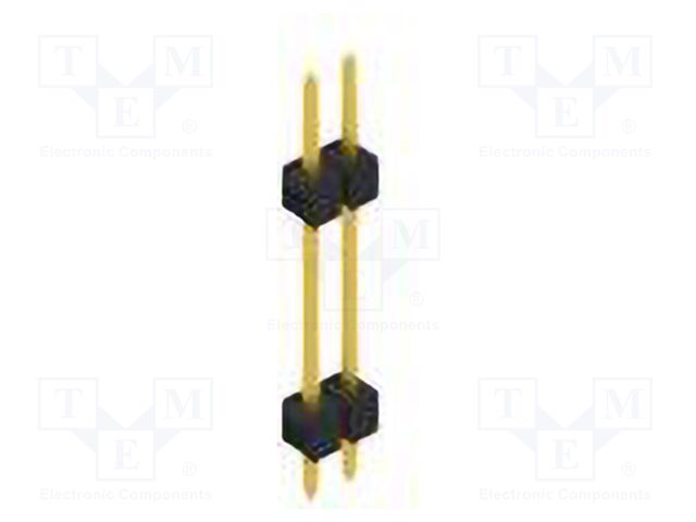 Connector: pin strips; pin header; male; PIN: 2; 2.54mm; THT; 1x2