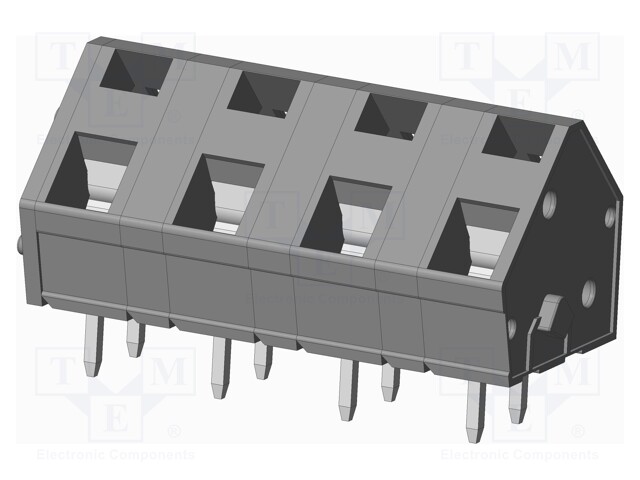 Connector: PCB terminal block; terminal; angled 45°; on PCBs