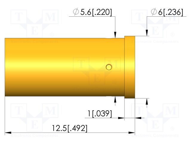Test probe socket; gold-plated; Flange height: 1mm