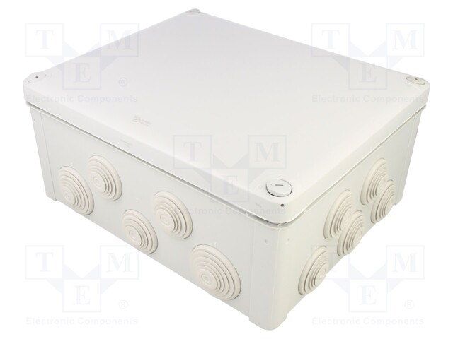 Enclosure: junction box; X: 245mm; Y: 295mm; Z: 125mm; wall mount