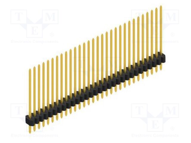 Connector: pin strips; pin header; male; PIN: 30; 1.27mm; THT; 1x30
