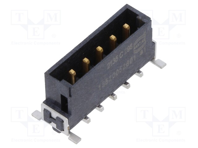 Connector: PCB to PCB; male; PIN: 5; 2.54mm; Series: har-flex Power