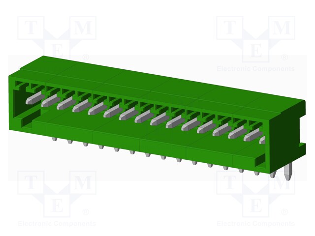 Connector: pluggable terminal block; socket; male; angled; THT