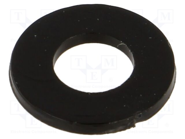 Washer; round; D=10mm; h=0.8mm; polyamide; black