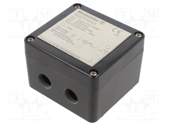 Enclosure: junction box; X: 75mm; Y: 80mm; Z: 55mm; polyester; black