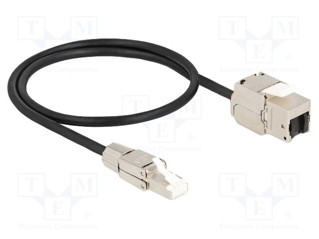 Extender Ethernet; S/FTP; Cat: 6a; RJ45 socket,RJ45 plug; 0.5m