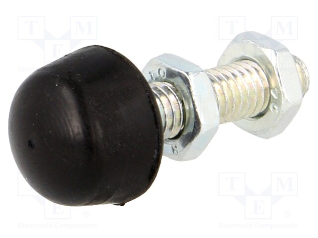 Clamping bolt; Thread: M6; Base dia: 12mm; Kind of tip: rounded
