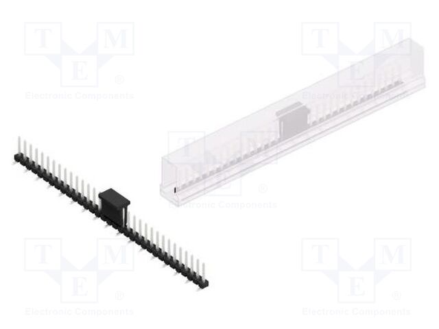 Connector: pin strips; pin header; male; PIN: 33; 2.54mm; SMT; 1x33