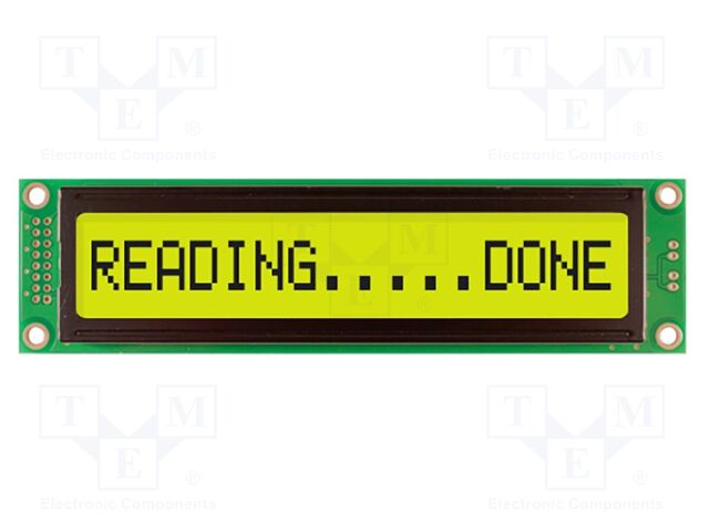 Display: LCD; 16x1; grey; 151x40mm; LED; Interface: 8bit,parallel