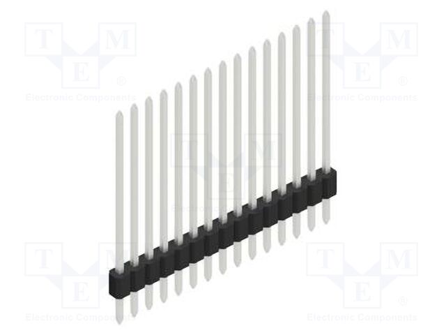 Connector: pin strips; pin header; male; PIN: 15; 1.27mm; THT; 1x15