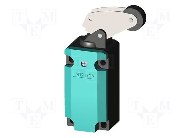 Limit switch; lever R 33mm, plastic roller Ø22mm; NO + NC; 10A