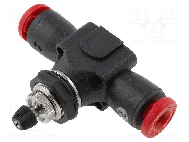 Throttle-check valve; 4mm; Pressure: 0.1÷10bar; Temp: -20÷80°C