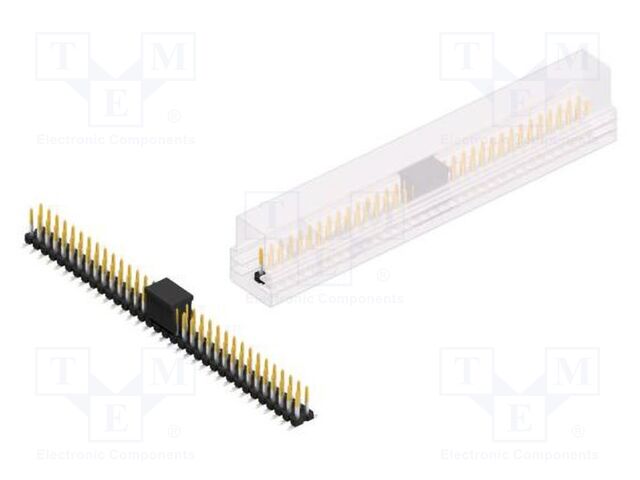 Connector: pin strips; pin header; male; PIN: 68; 2.54mm; SMT; 2x34