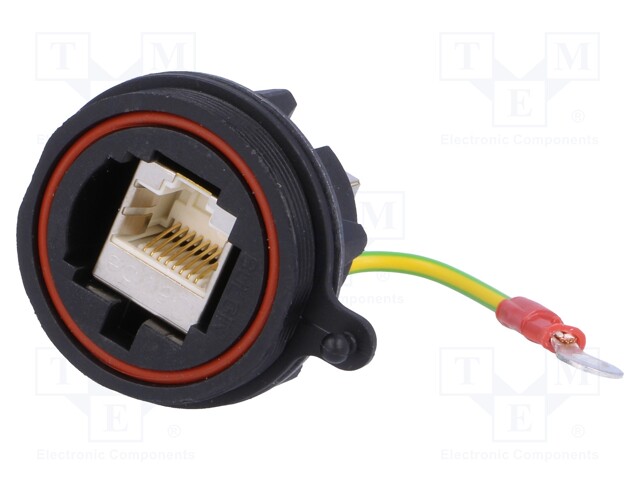 Coupler; 0.8m; Buccaneer Ethernet; PIN: 8; with earthing; 1.5A