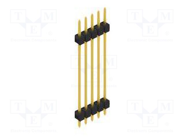 Connector: pin strips; pin header; male; PIN: 5; 2.54mm; THT; 1x5