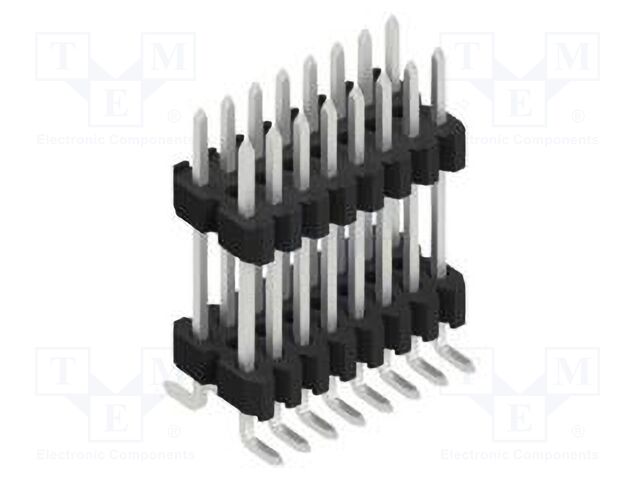 Connector: pin strips; pin header; male; PIN: 16; 1.27mm; SMT; 2x8