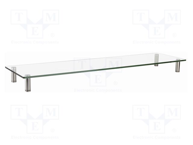 Monitor stand; 20kg; plastic,steel,glass; 1000x260x93mm