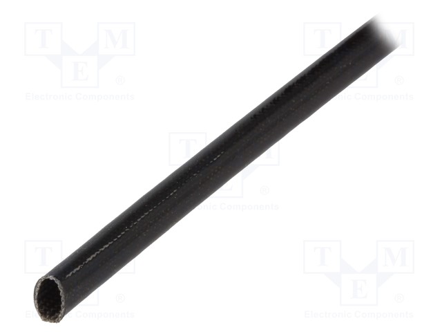 Insulating tube; black; -20÷155°C; Øint: 5mm; L: 100m
