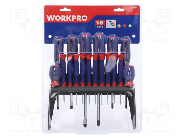 Screwdrivers; Pcs: 18; Bit: Phillips,Torx®,slot