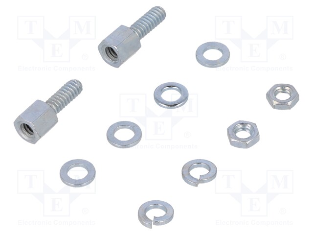 Set of screws for D-Sub; Thread len: 7.93mm; Thread: UNC4-40