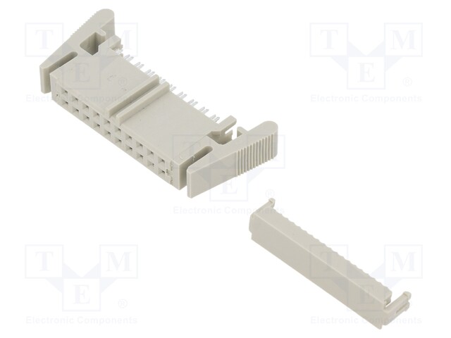 Plug; IDC; female; PIN: 20; straight; for ribbon cable; 1.27mm