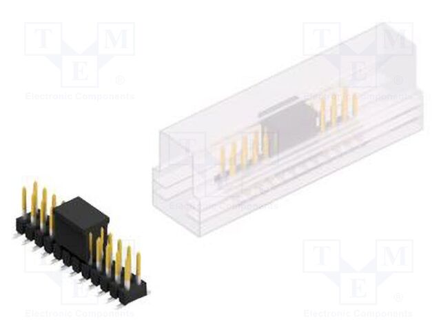 Connector: pin strips; pin header; male; PIN: 24; 2.54mm; SMT; 2x12