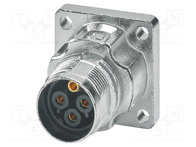 Connector: M17; socket; M17 PRO; PIN: 4; 630V; 25A; IP67; 3+PE