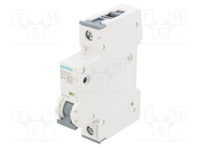 Circuit Breaker, SENTRON Series, 400 V, 72 V, 16 A, 1 Pole, 15 kA