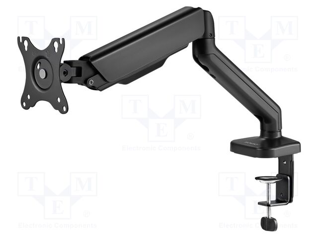 Holder; 9kg; 17÷32"; black; Arm len: 450mm; Dim: 570x480x117mm