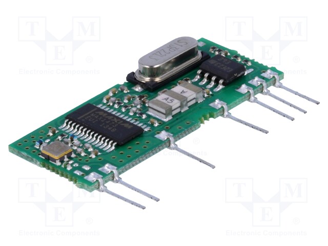 Module: RF; AM receiver; AM,ASK; 433.92MHz; -113dBm; 3VDC; 7.5mA