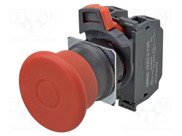Switch: emergency stop; 22mm; none; 40mm