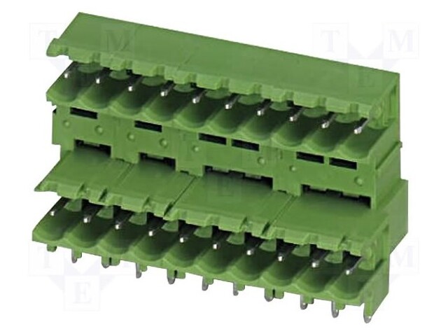 Pluggable terminal block; 5mm; ways: 4; angled 90°; socket; male