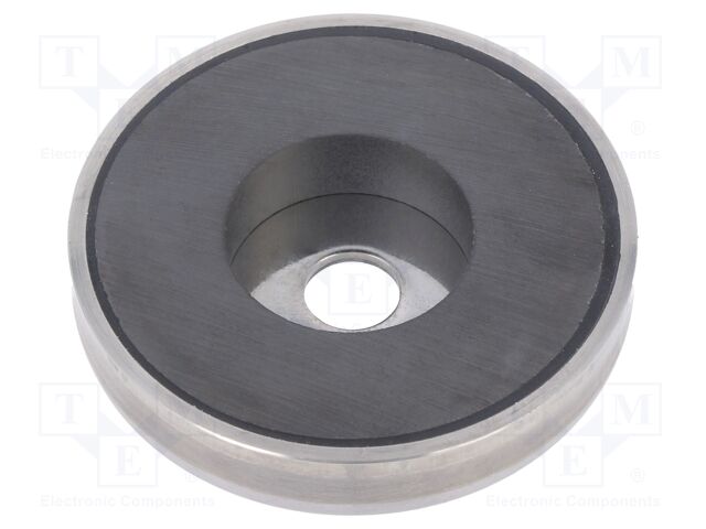 Magnet: permanent; hard ferrite; H: 10mm; 145N; Ø: 50mm