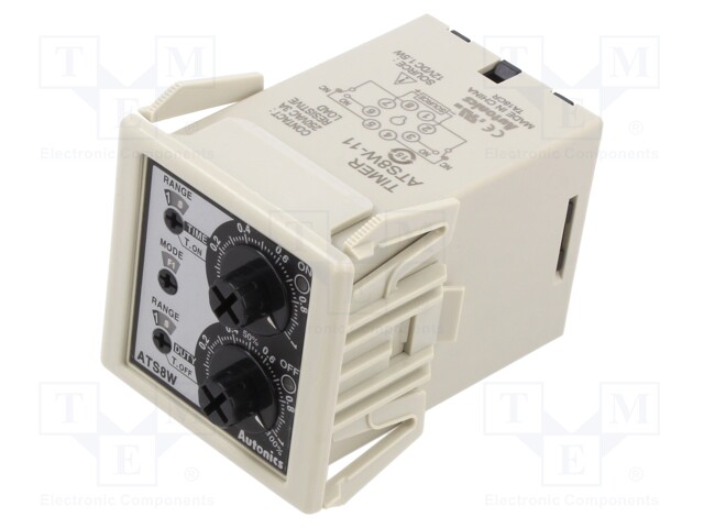 Timer; 0,1s÷10h; relay; 250VAC/3A,30VDC/3A; Usup: 12VDC; -10÷55°C