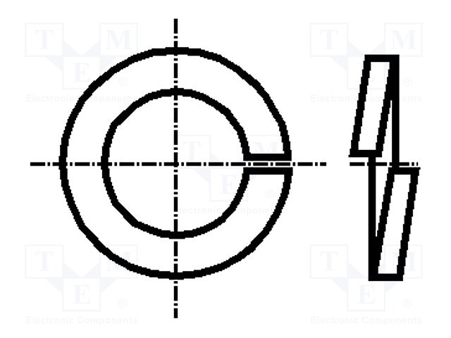 Washer; spring; M4; D=7.6mm; h=0.9mm; acid resistant steel A4