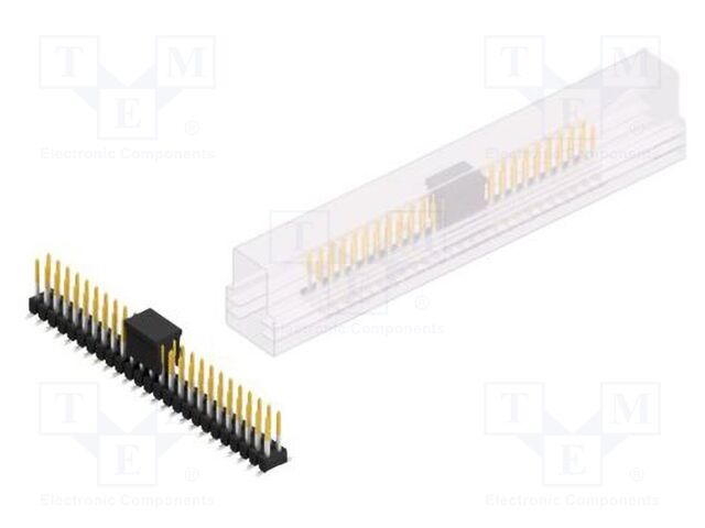 Connector: pin strips; pin header; male; PIN: 50; 2.54mm; SMT; 2x25
