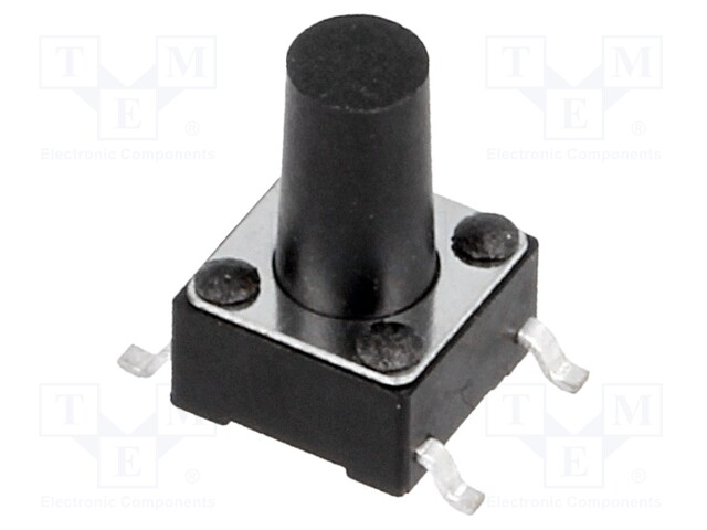 Microswitch TACT; SPST-NO; Pos: 2; 0.05A/12VDC; SMT; none; 1.6N