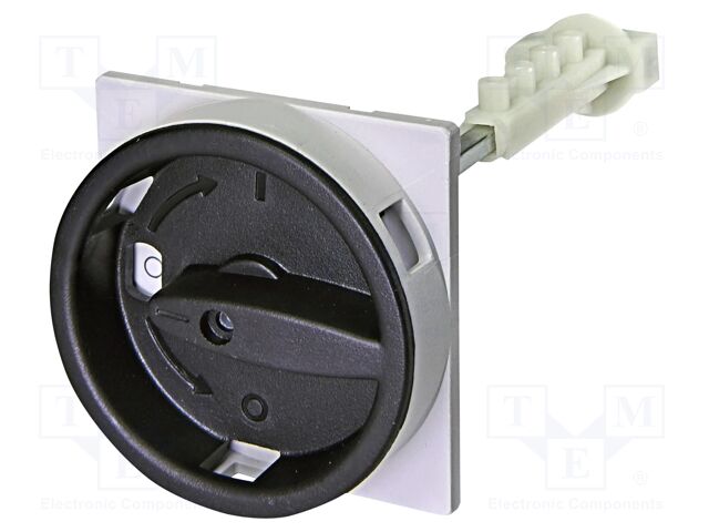 Door coupling rotary handle; IP55; 130mm; black-grey